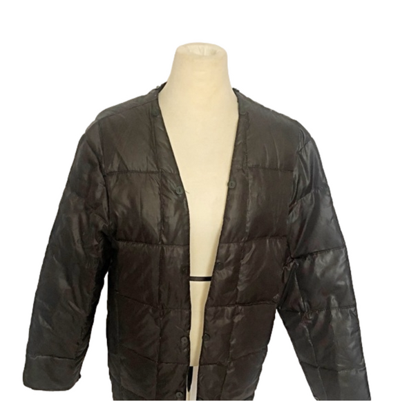 Black insulated feather coat lining - Picture 3 of 7